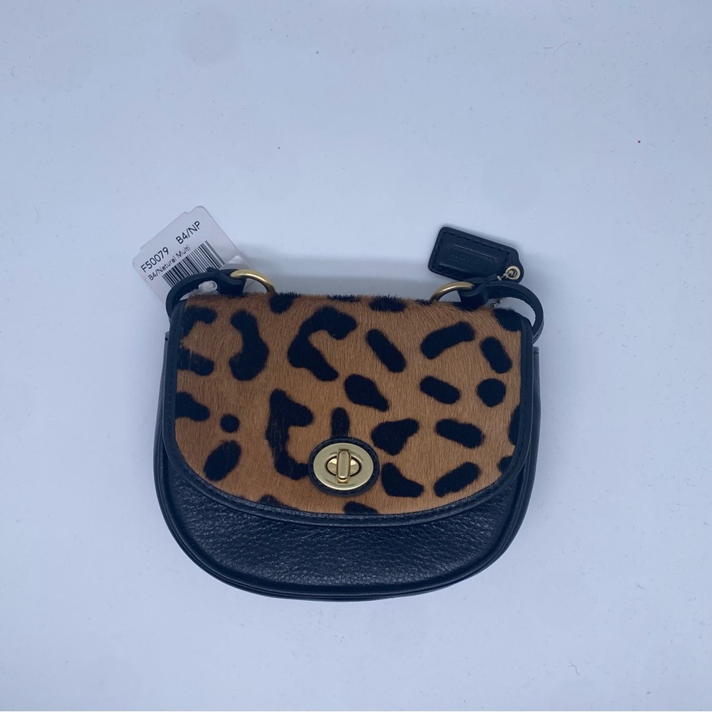 Coach Park Haircalf Cheetah Print Mini Crossbody